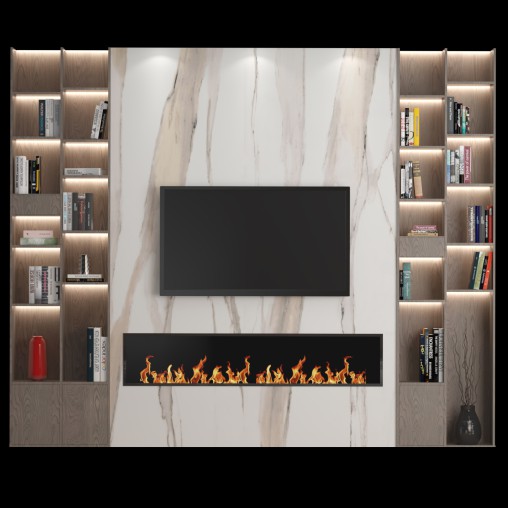 TV wall 3D model 3dbrute