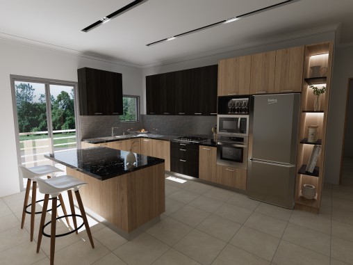 MODERN 3D KITCHEN DESIGN