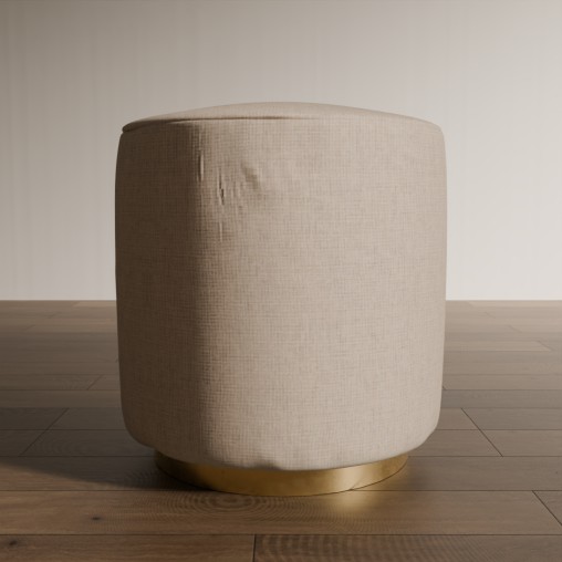Modern Fabric Pouffe