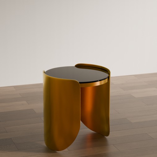 Modern Brass End Table