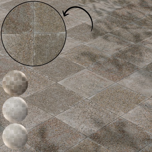 Exposed aggregate Cement Tile 01 (Seamless)
