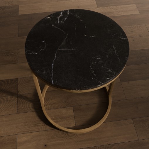 Round Marble Top Side Table