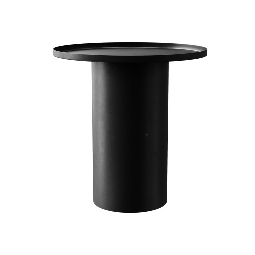 Fleksa round coffee table made of black metal