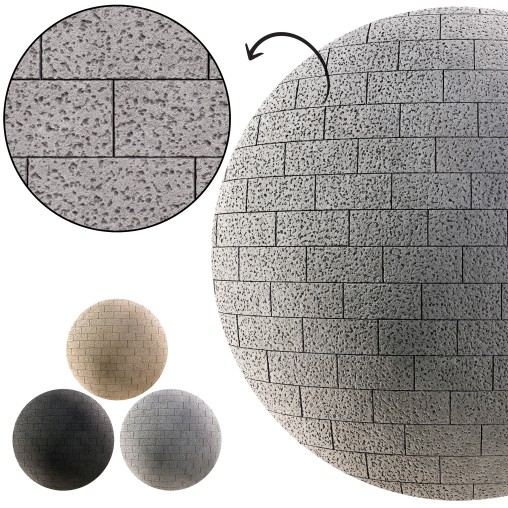 stone honed hammered wall (Seamless)