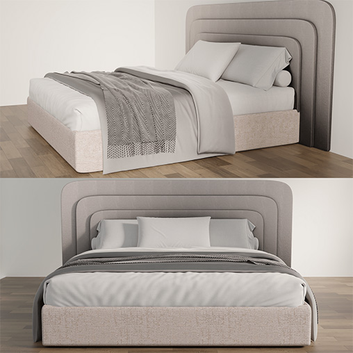 Stylish Bed 3D model