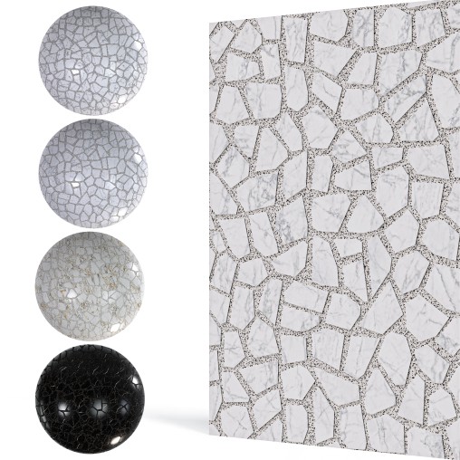 Particle Mosaic Terrazzo Decorative Panel (Seamless)