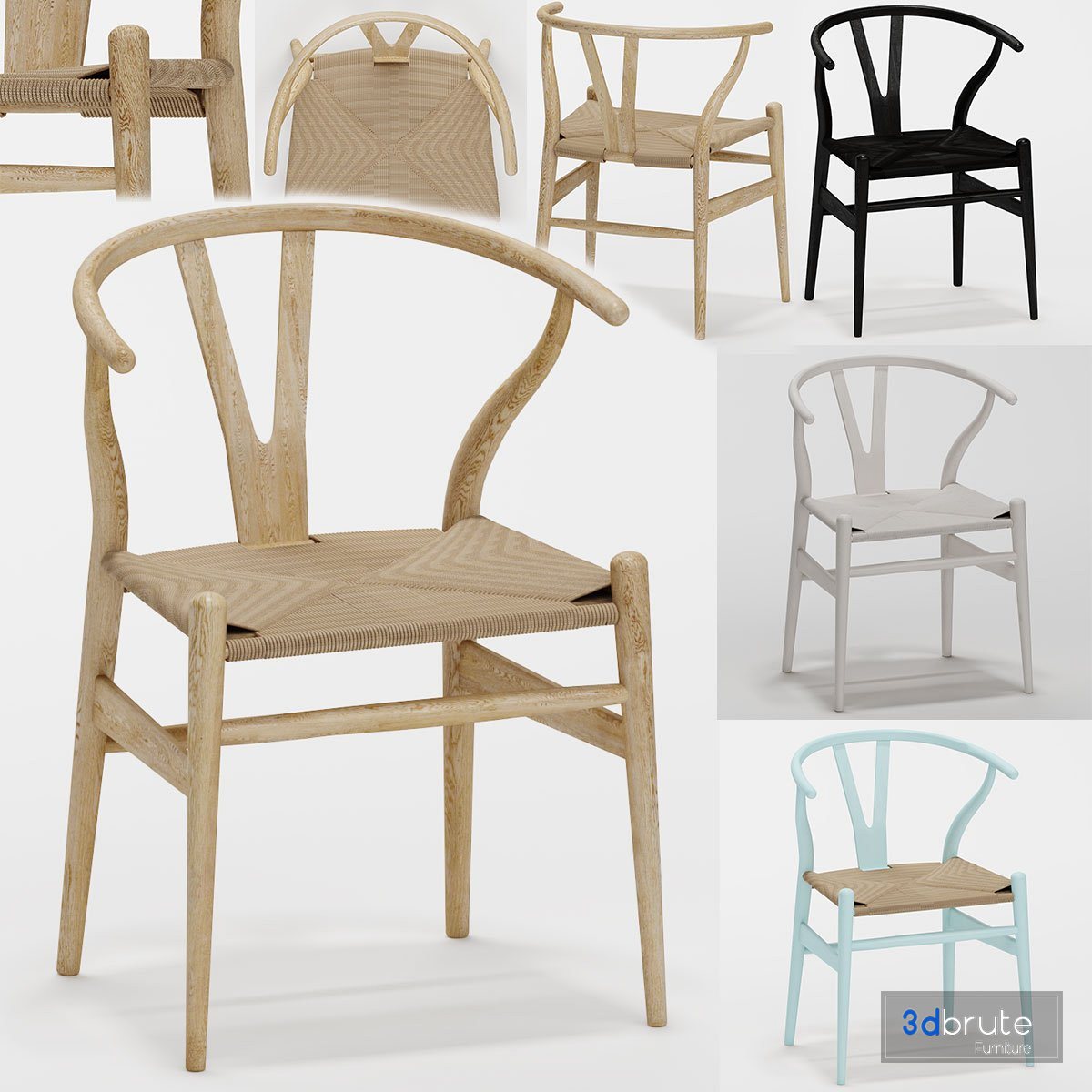 There is four chairs. Простые стул кресло модели для 3д моделирования.