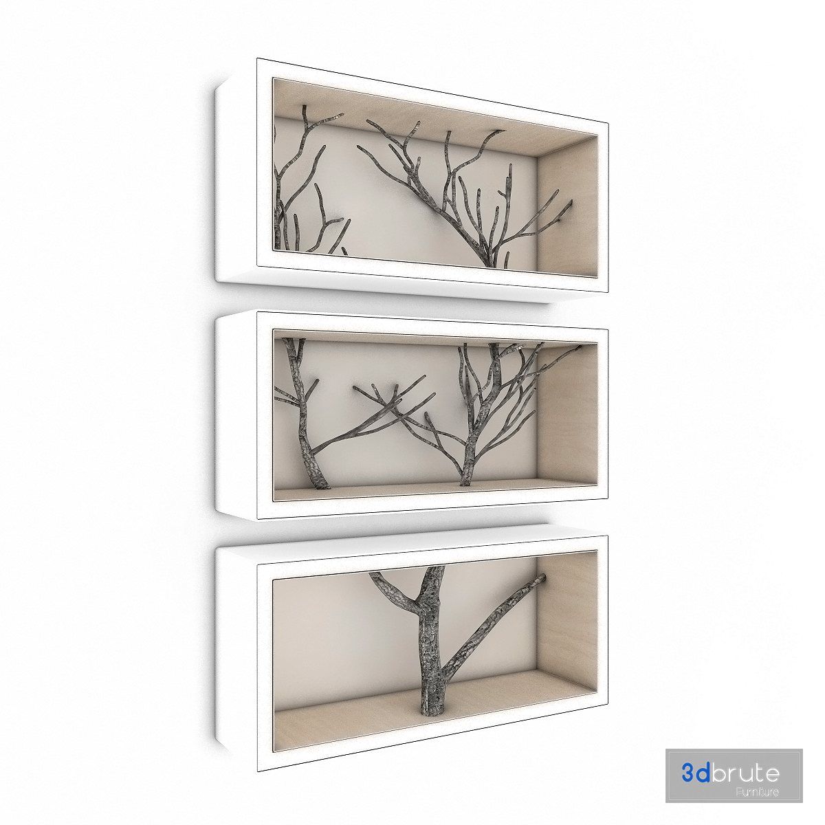 Tree Shelf Z109 3d model Buy Download 3dbrute