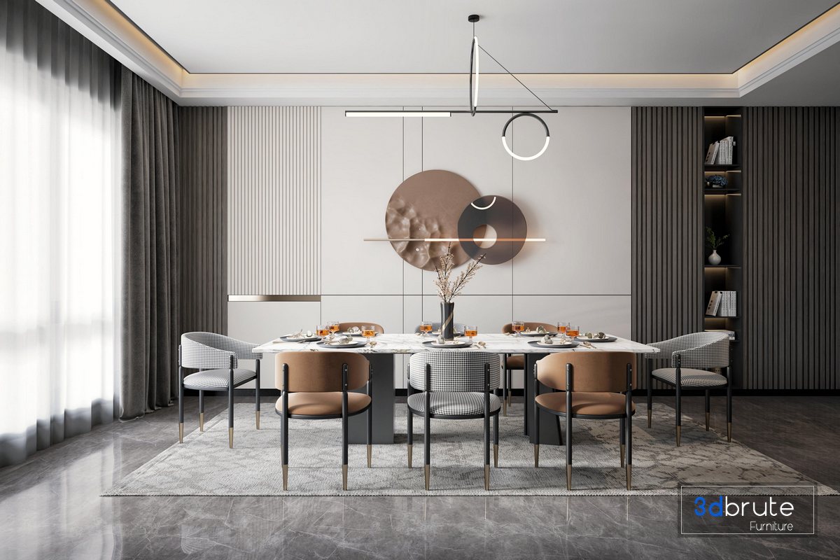 Dining Room Vol6 2022 3d model Buy Download 3dbrute