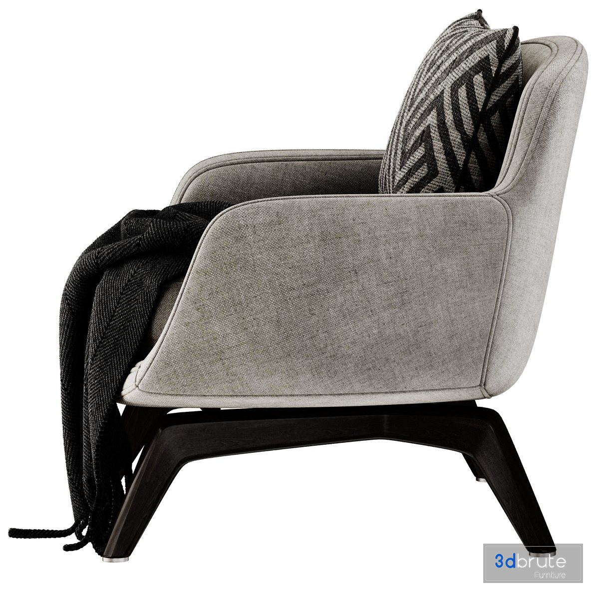 BELT Fabric armchair By Minotti 3d model Buy Download 3dbrute