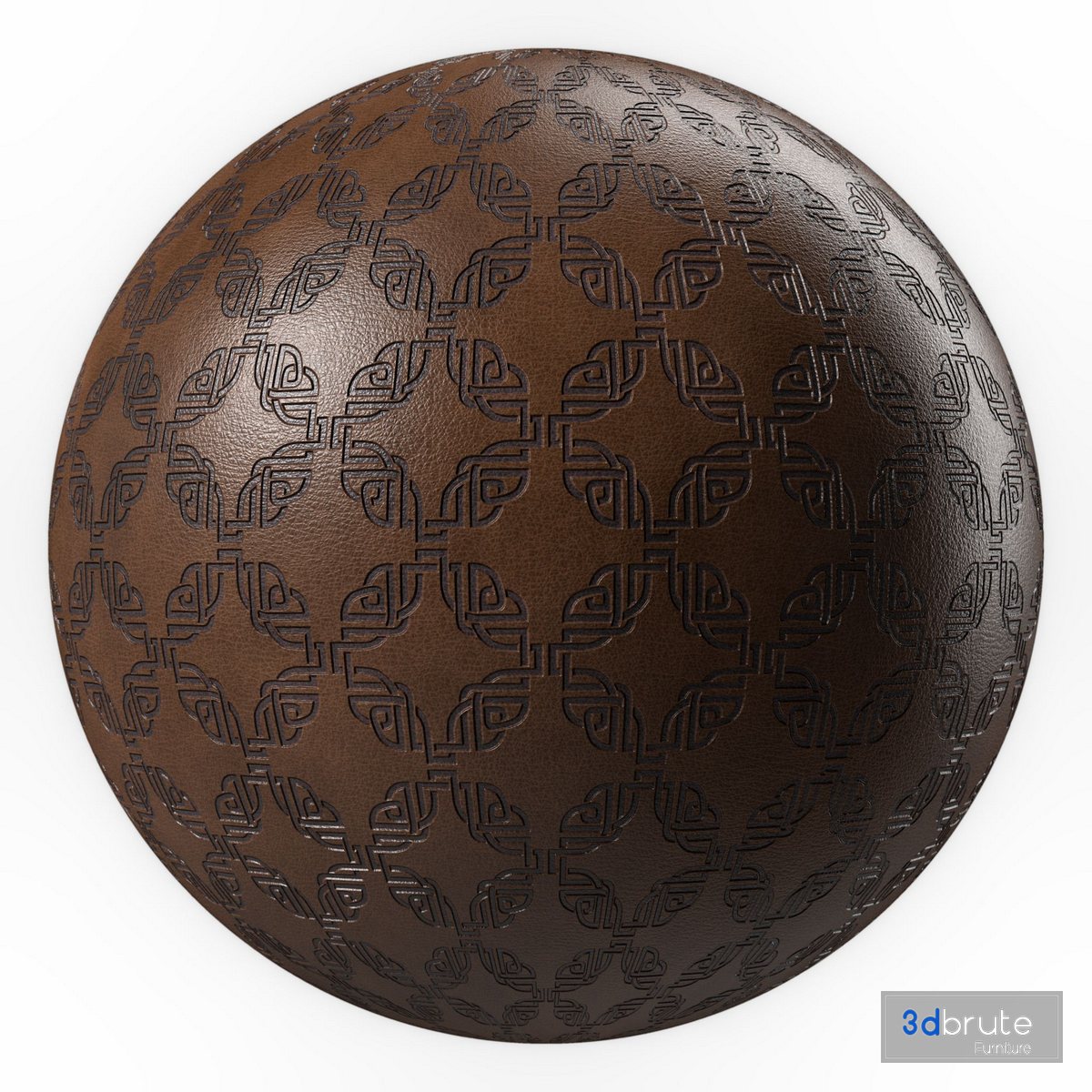 Leather Materials 20- Leather Ornament Pattern By Sbsar-Pbr 4k