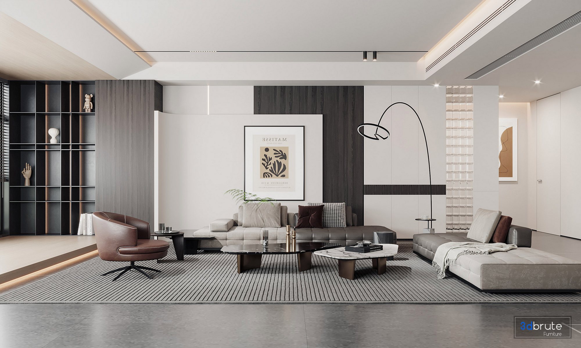 Modern living room 3d model Buy Download 3dbrute