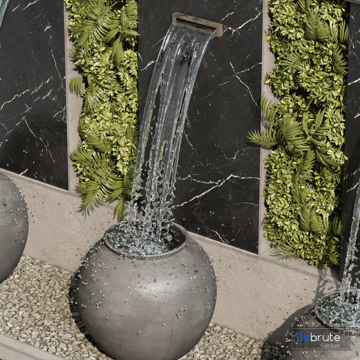 Waterfall fountains cascade 20 3d model Buy Download 3dbrute