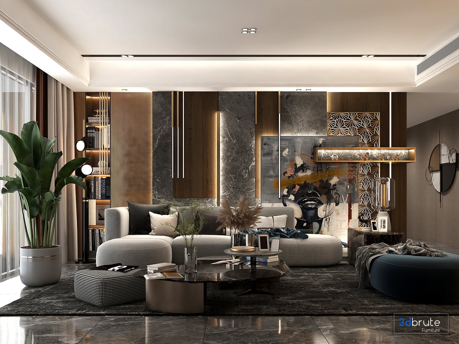Luxury Modern Living Room Design | Cabinets Matttroy