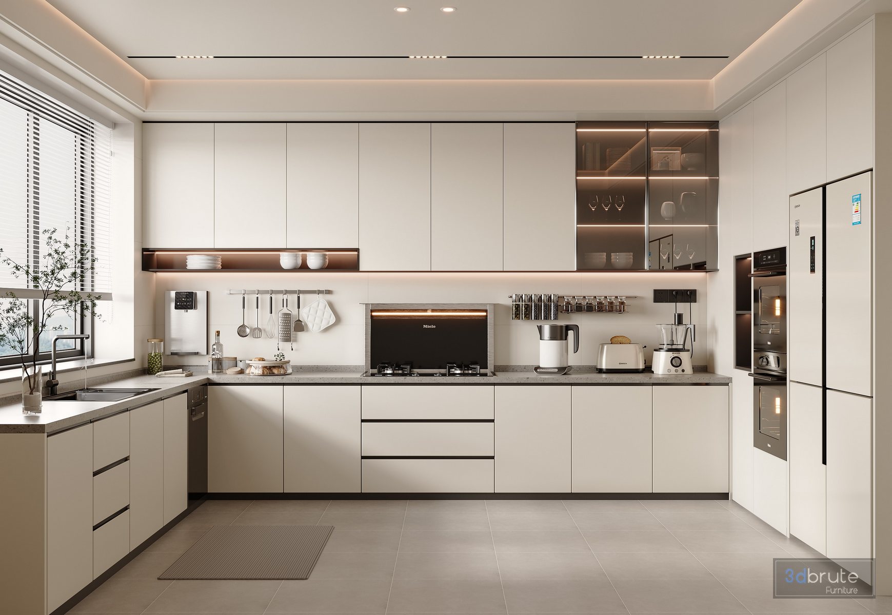 Modern kitchen 3d model Buy Download 3dbrute