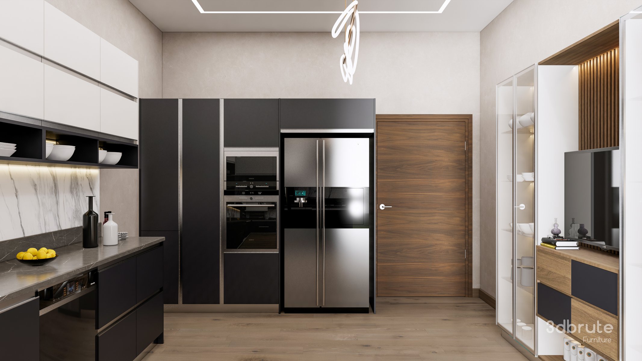 Kitchen Advanced Modeling scene 3d model Buy Download 3dbrute