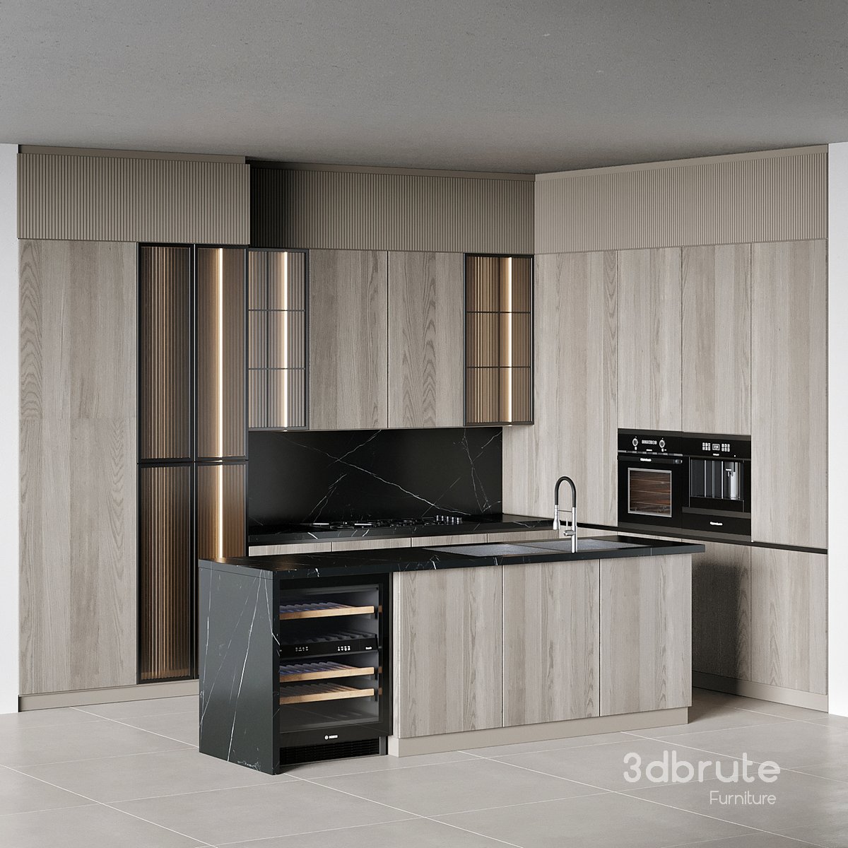 Kitchen 25 3d model Buy Download 3dbrute