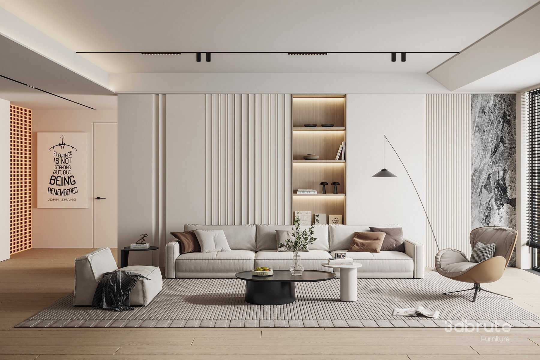 Modern living room 3d model Buy Download 3dbrute