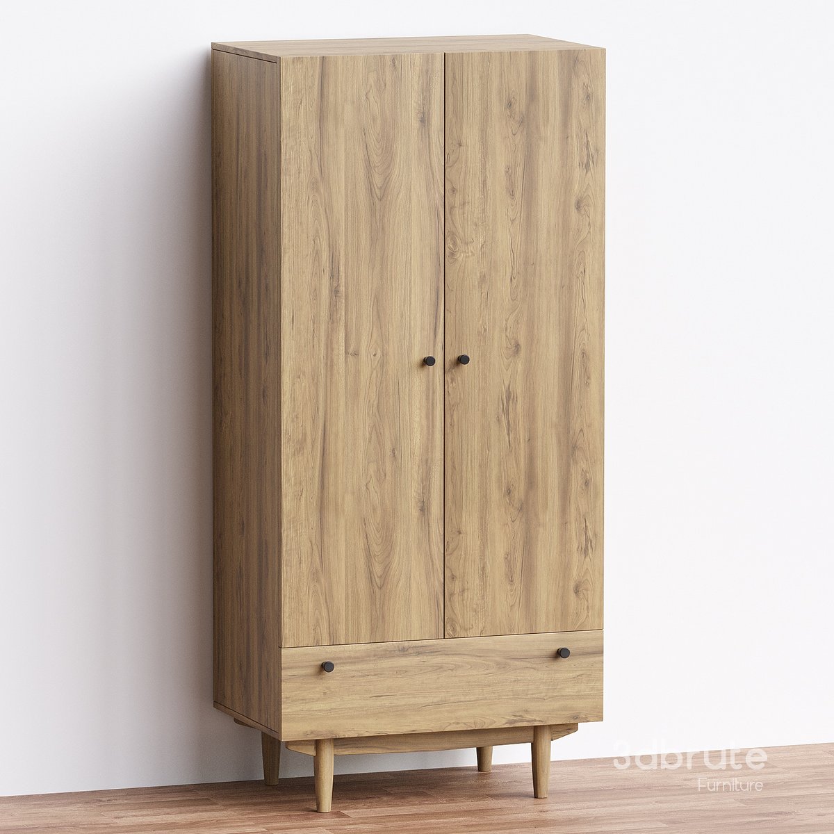 Hinged wardrobe Orland-2 Wood 3d model Buy Download 3dbrute