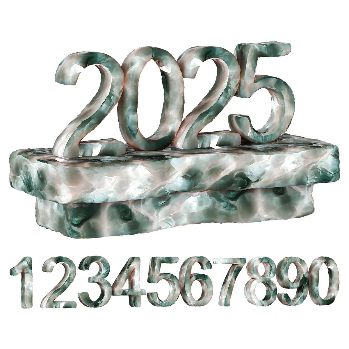 Ice numbers 3d model 3dbrute
