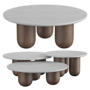 Tri-Nesting Column Tables by MSJ Furniture Studio