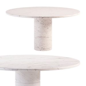 Vintage travertine dining table