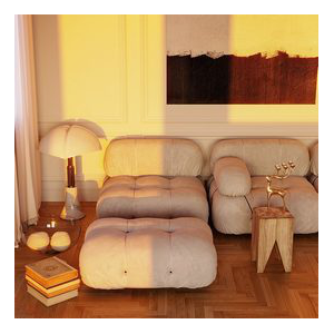 sofa and decorative object