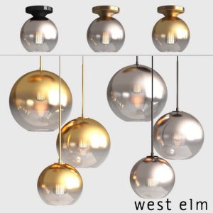 WEST ELM Sculptural Glass Globe Z1