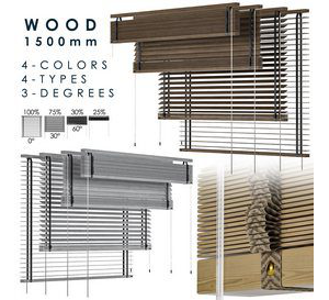 Wood Blind 1500 mm