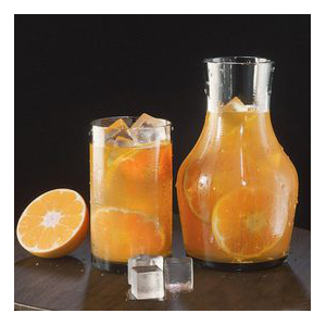 Orange beverage jar lemonade