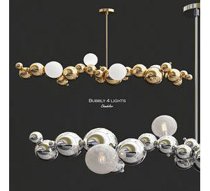 Bubbly 4 light Chandelier