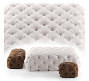 Rollking square pouf desiree collection