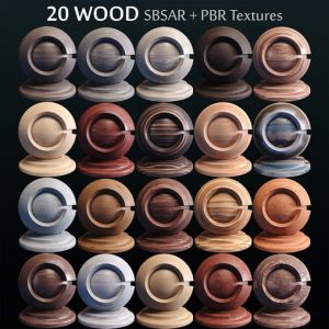 20 MDF Wood Generator PBR SBSAR