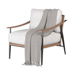 Four Hands Kennedy Chair - Gabardine Grey Low-poly 3D model