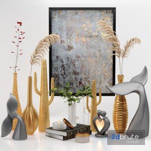 Decor Set No2 - by Metal Saguaro Cactus Sculpture