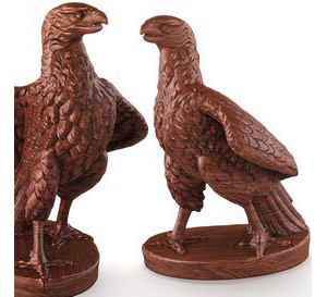 wooden eagle sculpture