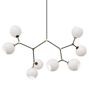 8 Light Chandelier White