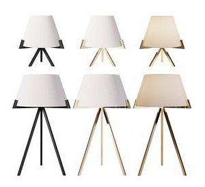 CB2 Ornado Polished Brass Table Lamps