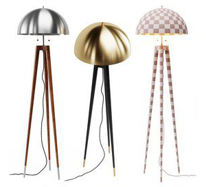 Fife Tripod Floor Lamp By Matthew Fairbank (7 Materials)